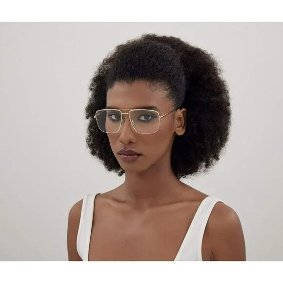 Gucci GG1415O 001 BRAND NEW Eyeglasses Gold Pilot Women